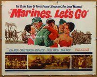 d594 MARINES LET'S GO half-sheet movie poster '61 Raoul Walsh, Tom Tryon