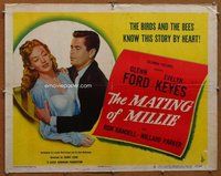 d598 MATING OF MILLIE style B half-sheet movie poster '47 Glenn Ford, Keyes