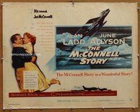 d599 McCONNELL STORY half-sheet movie poster '55 Alan Ladd, June Allyson