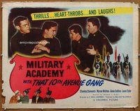 d601 MILITARY ACADEMY WITH THAT 10th AVENUE GANG half-sheet movie poster '50