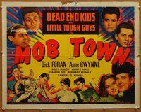 d606 MOB TOWN half-sheet movie poster '41 Dead End Kids, Little Tough Guys