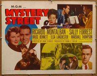d611 MYSTERY STREET style B half-sheet movie poster '50 John Sturges, noir!