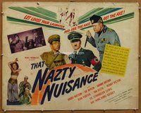 d687 THAT NAZTY NUISANCE half-sheet movie poster '43 Hal Roach, WWII