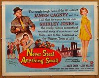 d613 NEVER STEAL ANYTHING SMALL half-sheet movie poster '59 James Cagney
