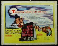 d616 NIGHT OF THE HUNTER style A half-sheet movie poster '55 Robert Mitchum
