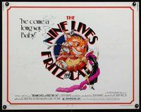 d617 NINE LIVES OF FRITZ THE CAT half-sheet movie poster '74 R. Crumb