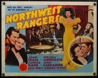 d619 NORTHWEST RANGERS half-sheet movie poster '42 James Craig, Lundigan