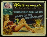 d626 PEARL OF THE SOUTH PACIFIC style A half-sheet movie poster '55 Mayo
