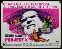 d634 PROJECT X half-sheet movie poster '68 William Castle, Chris George