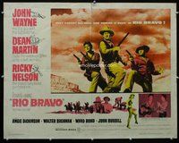 d640 RIO BRAVO half-sheet movie poster '59 John Wayne, Dean Martin, Hawks