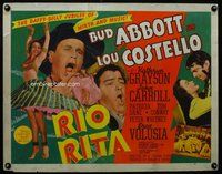 d641 RIO RITA half-sheet movie poster '42 Bud Abbott & Lou Costello