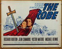 d643 ROBE half-sheet movie poster R63 Richard Burton, Jean Simmons