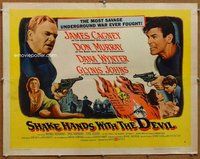 d650 SHAKE HANDS WITH THE DEVIL style A half-sheet movie poster '59 Cagney