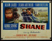 d653 SHANE style A half-sheet movie poster '53 classic tree stump scene!