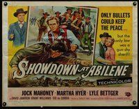 d655 SHOWDOWN AT ABILENE half-sheet movie poster '56 Jock Mahoney, Hyer