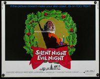 d656 SILENT NIGHT EVIL NIGHT half-sheet movie poster '75 X-mas horror!