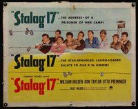 d664 STALAG 17 half-sheet movie poster '53 William Holden, Billy Wilder