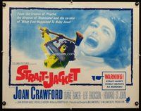 d670 STRAIT-JACKET half-sheet movie poster '64 ax murderer Joan Crawford!
