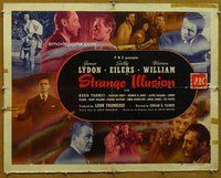 d671 STRANGE ILLUSION half-sheet movie poster '45 Lydon, Warren William