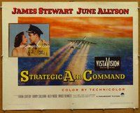 d672 STRATEGIC AIR COMMAND #1 half-sheet movie poster '55 James Stewart