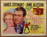 d674 STRATTON STORY style A half-sheet movie poster '49 Stewart, baseball!