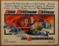 d676 SUNDOWNERS half-sheet movie poster '61 Deborah Kerr, Robert Mitchum