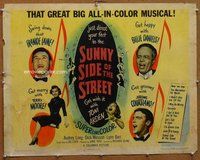 d677 SUNNY SIDE OF THE STREET half-sheet movie poster '51 Frankie Laine