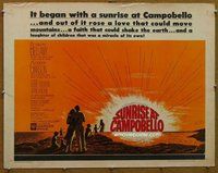 d678 SUNRISE AT CAMPOBELLO half-sheet movie poster '60 Bellamy, Garson