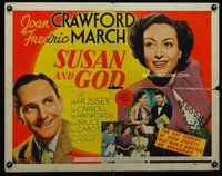 d679 SUSAN & GOD half-sheet movie poster '40 gay comedy of high society!
