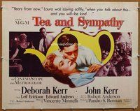 d684 TEA & SYMPATHY style B half-sheet movie poster '56 Deborah & John Kerr
