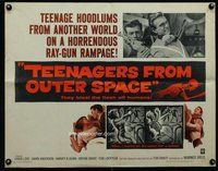 d685 TEENAGERS FROM OUTER SPACE half-sheet movie poster '59 thrill-crazed!