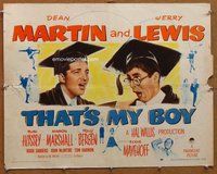 d688 THAT'S MY BOY half-sheet movie poster '51 Dean Martin, Jerry Lewis