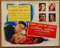 d689 THEY LIVE BY NIGHT style A half-sheet movie poster '48 Nicholas Ray