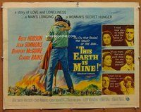 d690 THIS EARTH IS MINE half-sheet movie poster '59 Rock Hudson, Simmons