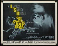 d701 TRIP half-sheet movie poster '67 AIP, Peter Fonda, LSD, wild drugs!