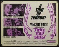 d703 TWICE TOLD TALES half-sheet movie poster '63 Vincent Price horror!