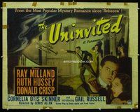 d704 UNINVITED half-sheet movie poster '44 Ray Milland, Ruth Hussey