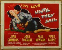 d707 UNTIL THEY SAIL style A half-sheet movie poster '57 Paul Newman, WWII