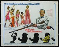 d713 WHERE THE SPIES ARE half-sheet movie poster '66 spy David Niven!