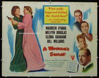 d719 WOMAN'S SECRET style A half-sheet movie poster '49 O'Hara, Nicholas Ray