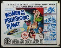 d720 WOMEN OF THE PREHISTORIC PLANET half-sheet movie poster '66 sexy!