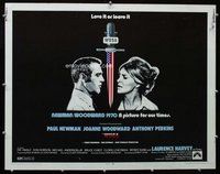 d723 WUSA half-sheet movie poster '70 Paul Newman, Joanne Woodward