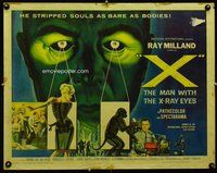 d726 X THE MAN WITH THE X-RAY EYES half-sheet movie poster '63 Roger Corman