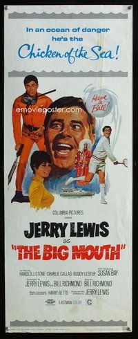 d053 BIG MOUTH insert movie poster '67 Jerry Lewis spy spoof!