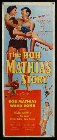 d060 BOB MATHIAS STORY insert movie poster '54 Olympic decathlon!