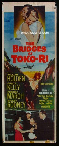d065 BRIDGES AT TOKO-RI insert movie poster '54 Grace Kelly, Holden