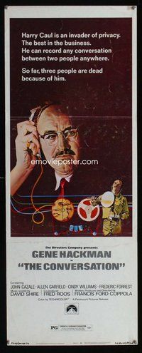 d085 CONVERSATION insert movie poster '74 Gene Hackman, Coppola