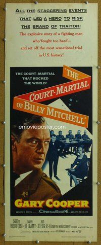 d087 COURT-MARTIAL OF BILLY MITCHELL insert movie poster '56 Cooper