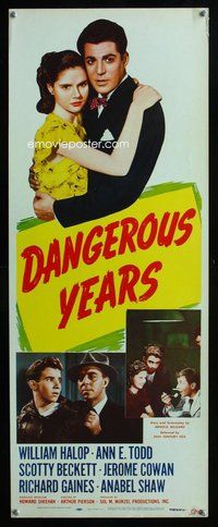 d095 DANGEROUS YEARS insert movie poster '48 Marilyn Monroe's first!