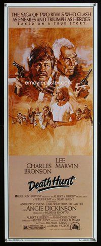 d103 DEATH HUNT insert movie poster '81 Charles Bronson, Lee Marvin
